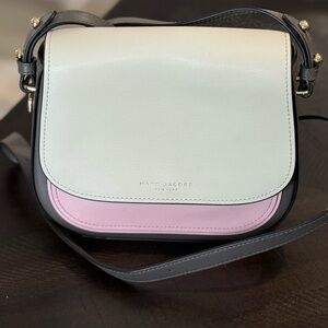 Marc Jacobs Cream, Pink, and Grey Crossbody Bag